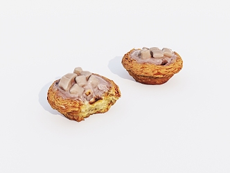 Food Pastry Egg Tart 3d model