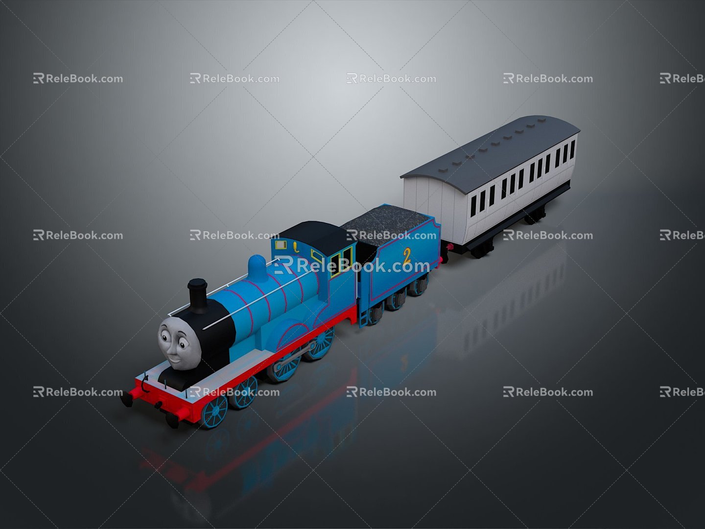 Modern Toy Train Cartoon Train Toy Train 3d model