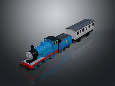 Modern Toy Train Cartoon Train Toy Train 3d model