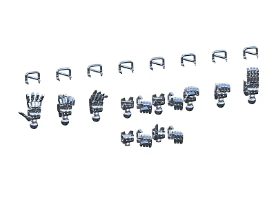 High Quality Industrial Equipment Components With Assorted Mechanical Parts And Fittings 3d model
