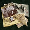 Vintage Wall Decor with Old Photos Medal Letters and Map for Home Decoration