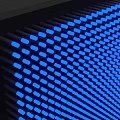 Illuminated Blue LED Dot Matrix Display And Icap Signage Screen Panel Board 3d model