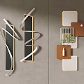 Modern Elegant Wall Decor With Geometric Shapes Metal Accents And Neutral Tones