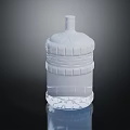 White Household Water Storage Jug With Plastic Body And Transparent Bottom For Daily Use