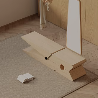 Modern shoe changing stool 3d model
