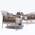 New Chinese Style Casual Sofa Combination Single Sofa 3d model