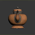 Vintage Copper Teapot With Traditional Design Lid Curved Spout And Sturdy Handle Base