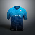 Blue Tribaviation Cycling Jersey Featuring Make It Happen Slogan And Red Logo