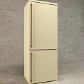 Beige Upright Double Door Refrigerator Freezer For Modern Kitchen Home Use