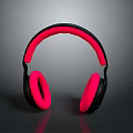 Wireless Over Ear Headphones With Black Frame And Pink Comfortable Ear Cushions