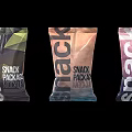 Colorful Snack Packages Collection With Three Assorted Colors And Modern Design