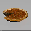 Delicious Fruit Pie With Golden Crust Fresh Slices And Pecan Topping