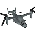 Modern Military Fighter Jet With Rotary Wings And Detailed Cockpit Design
