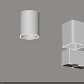 Modern Pendant Lights in White Black Square Cylinder Shapes with Illuminated Design