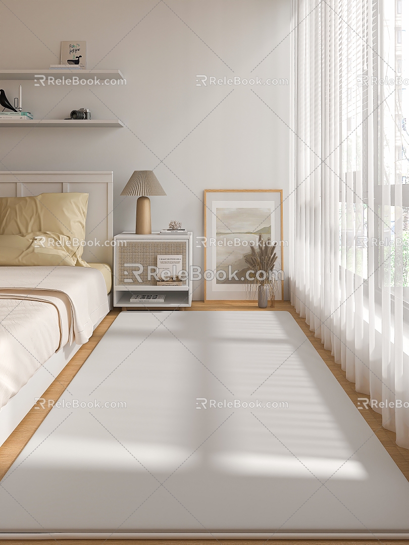 Bedroom carpet 3d model