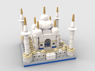 LEGO toy blocks halal temple 3d model