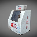 Kitchen Appliance White Ice Maker Featuring Worn Appearance Vintage Design Making Ice Efficiently 3d model