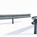 Durable Metal Road Guardrail System with Support Posts for Highway Safety and Protection