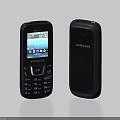 Samsung Classic Feature Phone Front And Back View With Keypad And Screen 3d model