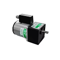 Industrial Electric Motor Equipment with Black Housing Silver Shaft and Green Specification Label