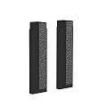 Black Door Handles with Textured Surface Modern Rectangular Design for Home 3d model