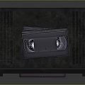 Vintage Household VHS Tape And VCR Player With Classic Design And Control Buttons