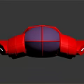Shiny Red And Purple Futuristic Toy Car With Streamlined Body Design