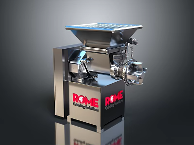 ROME Professional Stainless Steel Meat Grinder With Feed Hopper And Discharge Nozzle 3d model