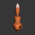 Cute 3D Fox Character With Orange Fur White Chest And Big Eyes