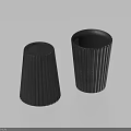 Black Striped Household Storage Containers With Modern Design For Home Decor