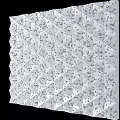 White Textured Wall Panel With Geometric Pattern For Modern Interior Design 3d model