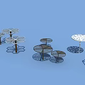 Modern Metal Pergola With Laser Cut Floral And Geometric Patterns For Outdoor Landscape