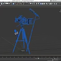 Camera Movie Camera Microphone Camera Tripod Wheat Rack TV Video Recorder Camera Combination with Shelf Camera Low Face Number Low Mold Realistic 3d model