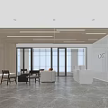 Modern Front Desk 3d model