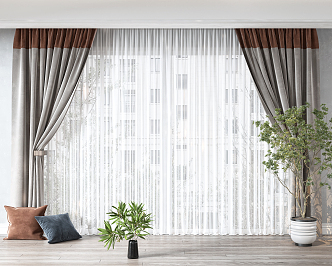 Modern Curtains 3d model