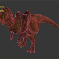 Detailed Armored Mechanical Dinosaur Character With Ornate Futuristic 3D Design