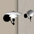Modern Wall Sconces With White Shades And Chrome Bases For Soft Lighting 3d model