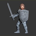 Modern Game Role Warrior Samurai Soldier 3d model