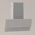 Modern Kitchen Range Hood Appliance With Sleek Design And Built In Control Panel 3d model