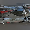 High Performance Race Car with Streamlined Body Rear Wing and Racing Tires