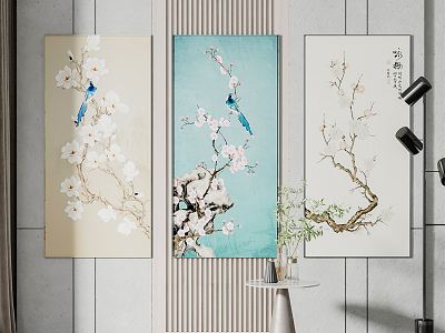 New Chinese-style Plant Painting Hanging Painting Combination model