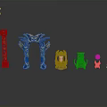 Ornate Metal Decorative Artifacts With Blue Accents And Gemstone Details In Various Designs