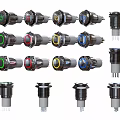 Modern indicator lights 3d model