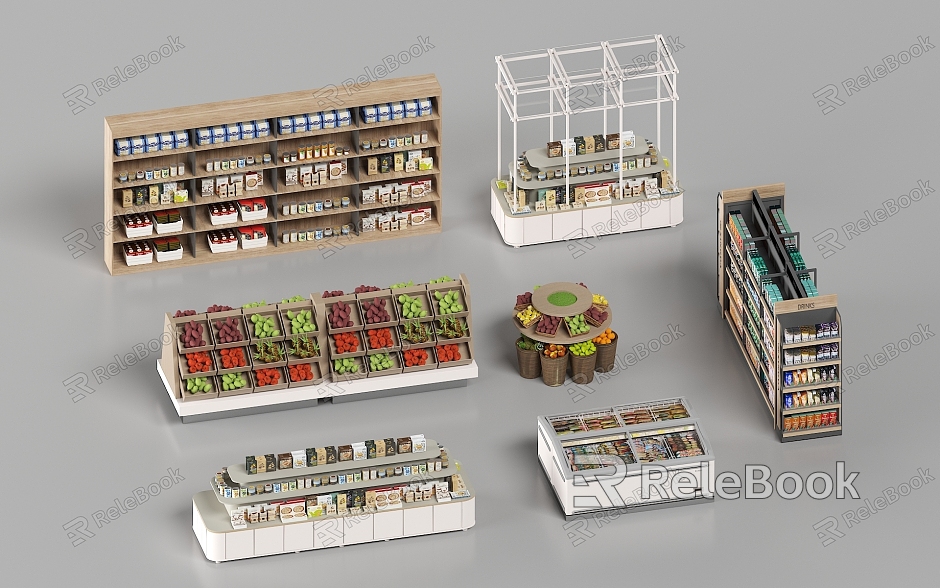 Modern Supermarket Snack House Shelf Supermarket Shelf model