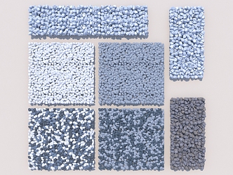 modern stone paving cobblestone gravel courtyard gravel paving 3d model