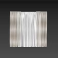 Beige Fabric Curtains With White Sheer Layers For Indoor Window Decoration