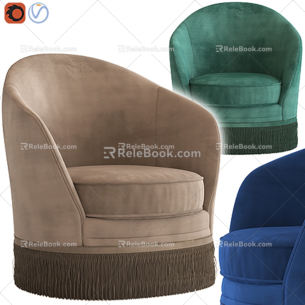 Sofa Single Sofa Seat Casual Sofa 3d model