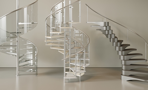 modern spiral staircase 3d model