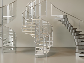 modern spiral staircase 3d model