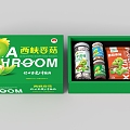 Modern Shiitake Mushroom Product Packaging 3d model